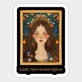 Lady Awesomengton  - Beautiful Girl Sticker